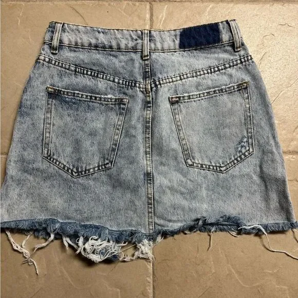 BERSHKA Denim Blue Jean Skirt - Picture 5 of 5